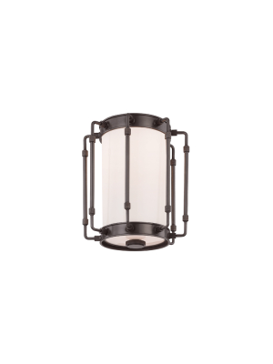 Hudson Valley Lighting Hyde Park Ceiling Lamp - Old Bronze & Opal
