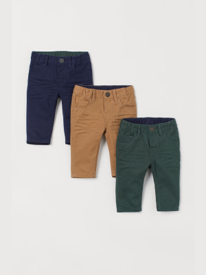 3-pack Twill Pants