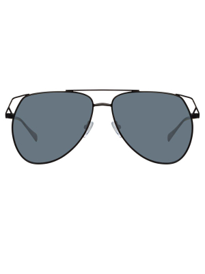 The Attico Telma Aviator Sunglasses In Black