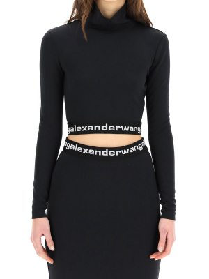 Alexander Wang Logo Band Crop Top