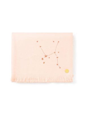 "sagittarius" Embroidered Baby Alpaca Throw - Blanket