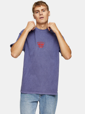 Purple Nashville Embroidered T-shirt