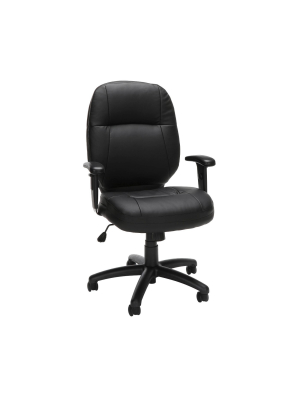 Stimulus Series Executive Mid Back Chair With Adjustable Arms Black - Ofm