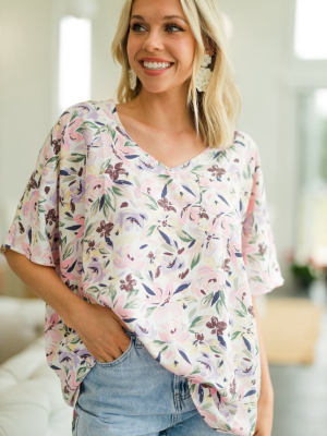 Better Than Ever Lavender Purple Floral Top