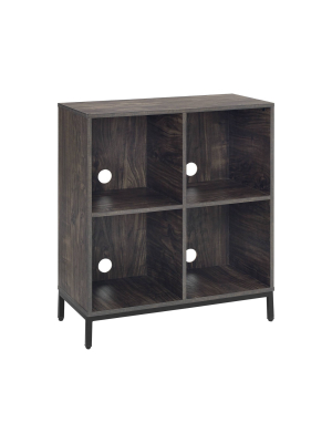 Jacobsen Record Storage Cube Bookshelf Brown Ash - Crosley