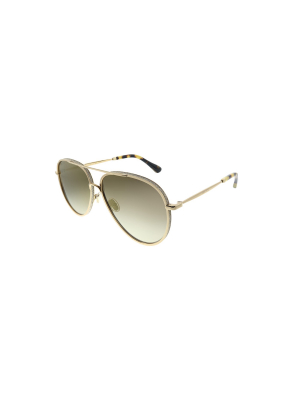 Jimmy Choo Triny J5g Womens Aviator Sunglasses Gold 59mm