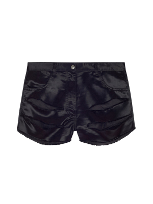 Givenchy Distressed Satin Shorts