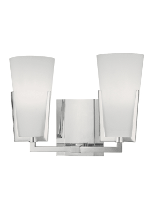 Upton 2 Light Bath Bracket Polished Chrome