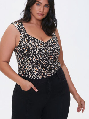 Plus Size Leopard Print Tank Top