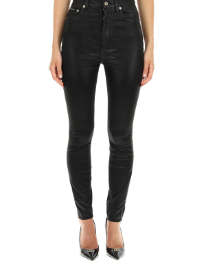 Dolce & Gabbana Logo Plaque Skinny Jeans