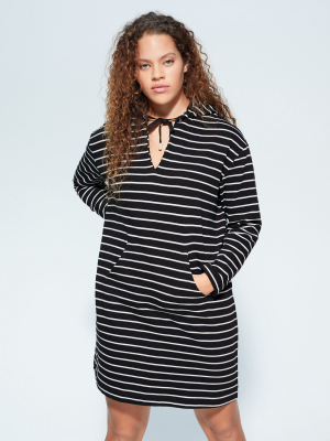 Striped Sweatshirt Dress