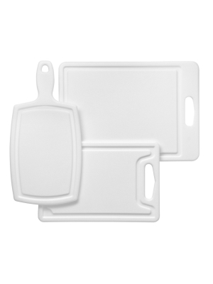 Chicago Cutlery Polyworks 3pc Poly Cutting Board Set