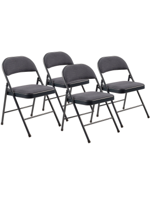 Set Of 4 Fabric Padded Folding Chairs - Hampton Collection