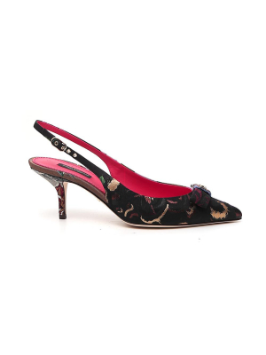 Dolce & Gabbana Printed Slingback Pumps