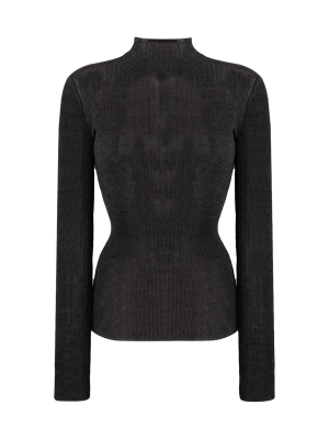 Maison Margiela Fine Knit High Neck Jumper