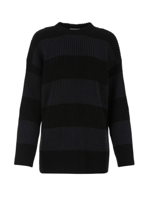 Balenciaga Striped Logo Back Sweater