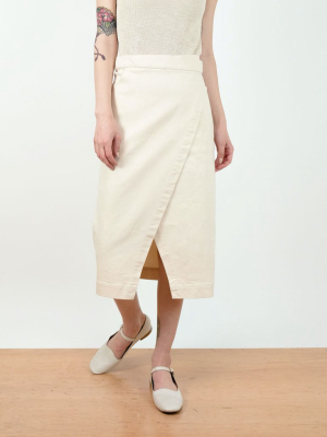 Cream Wrap Skirt