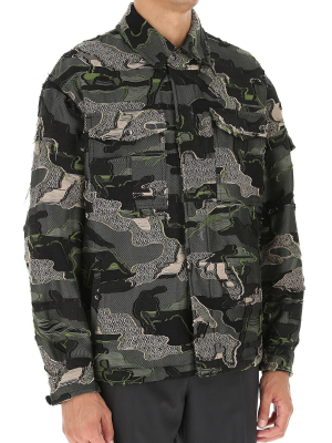 Valentino Camouflage Fil Coupé Blouson Jacket