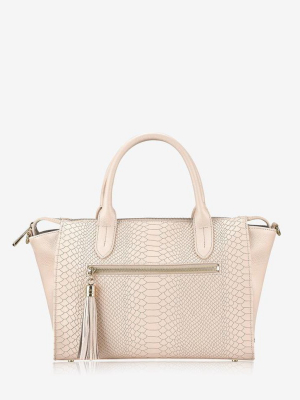 Gigi New York Beige Grace Satchel Bag