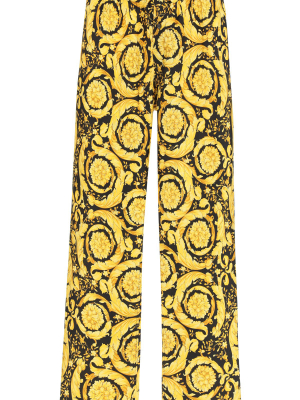 Versace Baroque Print Wide-leg Pyjama Bottoms