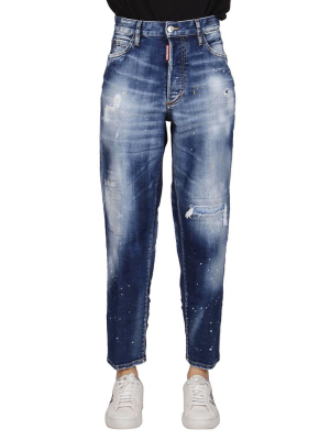 Dsquared2 Distressed-detailed Cropped Jeans