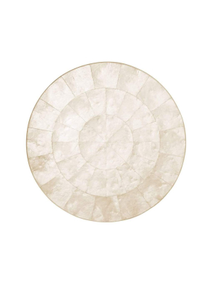 Kim Seybert Round Capiz Placemat In Natural - Set Of 4