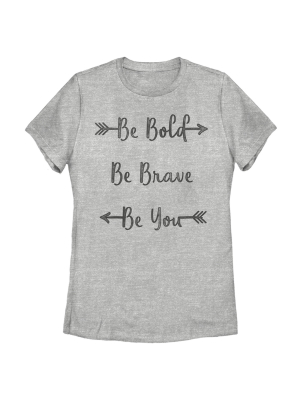 Women's Lost Gods Be Brave Be You Mantra T-shirt