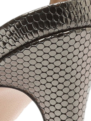 Anelize Embossed Metallic Leather Sandal