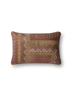 Pink & Rust Appliqued Pillow