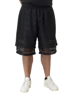 White Mountaineering Mesh Layered Shorts