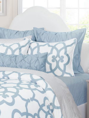 French Blue Florentine Duvet Cover