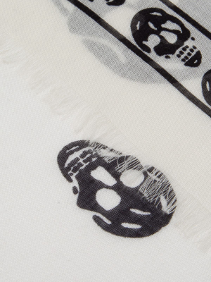 Alexander Mcqueen Classic Skull Print Scarf