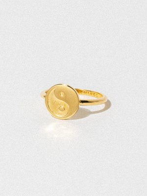 Yin Yang Coin Ring