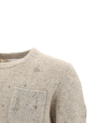 Helmut Lang Distressed Crewneck Sweater