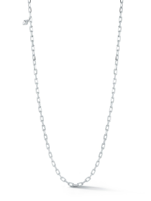 Saxon Sterling Silver Charm Chain Necklace