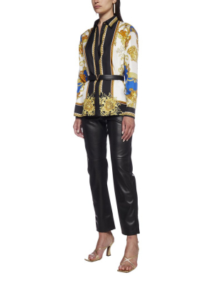 Versace Medusa Renaissance-printed Straight Hem Shirt