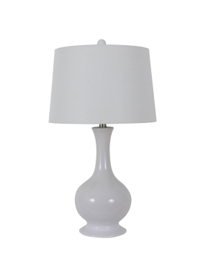 27" Traverse Fluted Table Lamp White - Decor Therapy