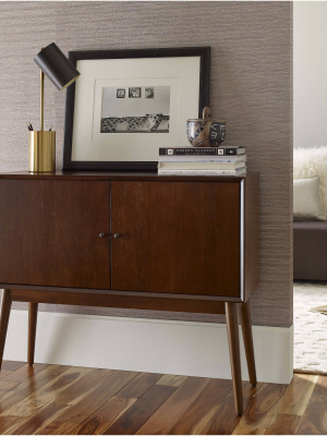 Calvin Mid-century Modern Cabinet Walnut Brown - Adore Decor