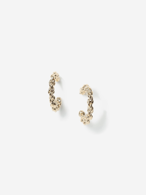 **twist Chain Hoop Earrings