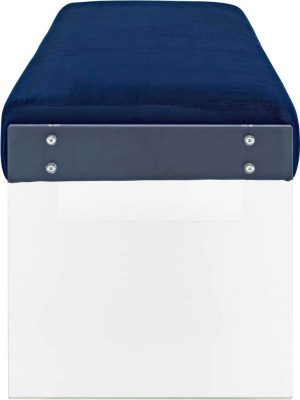 Rome Velvet Bench Navy