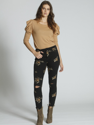 Jackie High Rise Skinny - Ditzy Garden