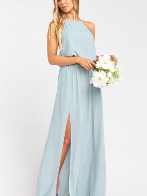 Heather Halter Dress ~ Silver Sage Crisp