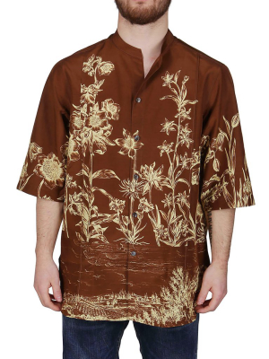 Salvatore Ferragamo Botanical Print Short-sleeve Shirt