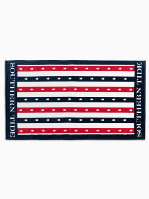 Skipjacks And Stripes Oversized Beach Towel