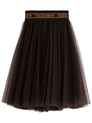 Dolce & Gabbana Kids Tulle Midi Skirt