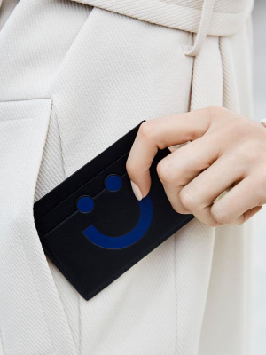 Happy Card Holder Black/blue