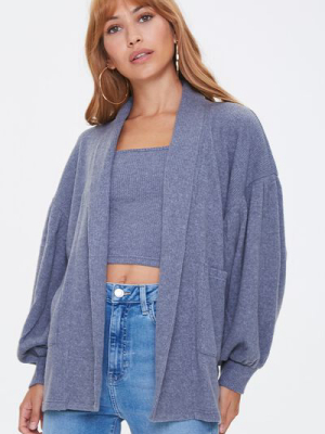 Patch-pocket Cardigan Sweater