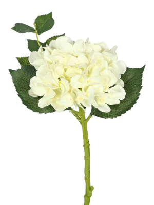 Artificial (pk/3) Short Stem Hydrangea (15") Cream - Vickerman