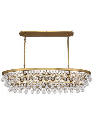 Bling Chandelier In Antique Brass