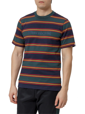 Billionaire Boys Club Striped Logo Embroidered T-shirt